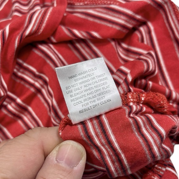 NEW Pink Rose Womens Small Red Gray Striped Tank Top Sleeveless Stretchy Top - Picture 6 of 6